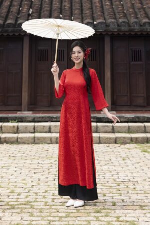 Áo dài vải hoa