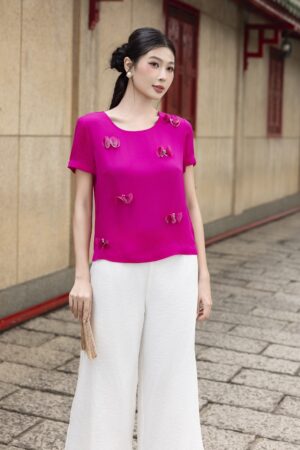 ÁO LỤA ĐÍNH NƠ