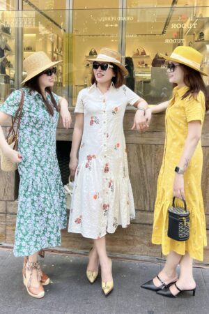 ĐẦM SƠ MI LINEN CÓ TAY
