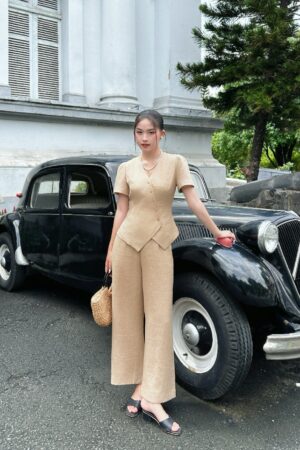 ÁO LINEN VẠT CHÉO CÓ TAY