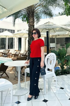 ÁO CỔ TRÒN ĐỘT CHỈ TAY