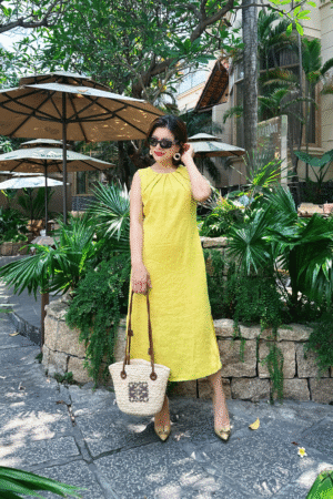 ĐẦM LINEN SUÔNG XẾP LI