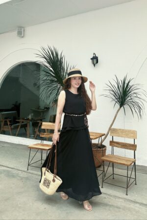 CHÂN VÁY TƠ DÁNG DÀI