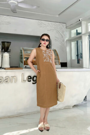 ĐẦM TƠ THÊU HOA Ô VUÔNG