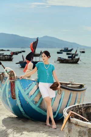 ÁO LINEN CHẠY CHỈ HOA