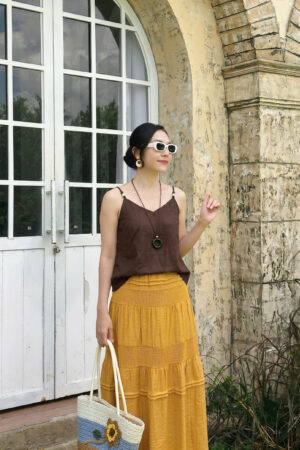 ÁO DÂY LINEN SÂU NGỌC