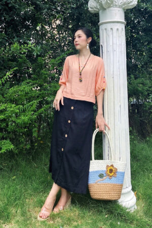 CHÂN VÁY LINEN CHỮ A