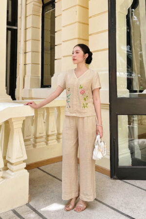 SET TƠ CỔ TIM THÊU HOA