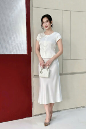 ÁO LỤA CỔ TRÒN